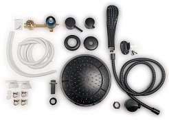 Triton Душевая кабина Грэй-Блэк 90x90 В – фотография-9