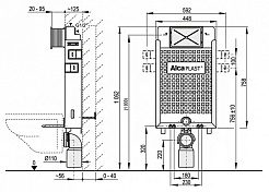 Alcaplast Система инсталляции Renovmodul A115/1000 – фотография-2