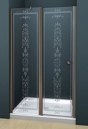 Cezares Душевая дверь в нишу ROYAL PALACE-A-B-12-60/60-CP-Br – фотография-1