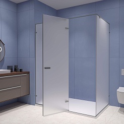 RGW Душевой уголок Stilvoll SV-040Gr 120x90 профиль серый стекло матовое сатинат – фотография-3