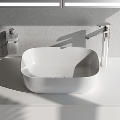 Am.Pm Мебельная накладная раковина Func 45 белая глянцевая – фотография-2