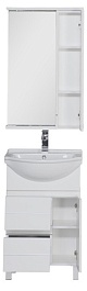 Aquanet Мебель для ванной "Доминика 55" белая (171325) – фотография-3