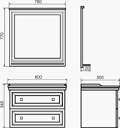 Comforty Зеркало Феррара 80 белое – фотография-8