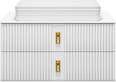 Brevita Тумба под раковину Sevilla 90 подвесная белая