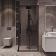 Grossman  Душевой уголок Cosmo 80x80x195 профиль черный матовый стекло тонированное – фотография-17