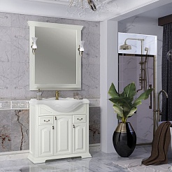 Opadiris Зеркало для ванной Риспекто 85 слоновая кость – фотография-2