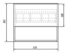 Dreja Тумба с раковиной Perfecto 60 подвесная, дуб/белый – фотография-2