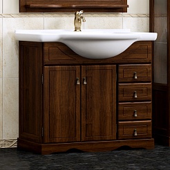 Opadiris Тумба с раковиной Клио 80 орех антикварный	 – фотография-1