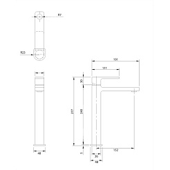 Omnires Смеситель для раковины BARETTI BA7812BL – фотография-2
