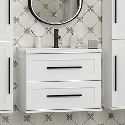 Misty Мебель для ванной Модерн 70 подвесная белая – фотография-3