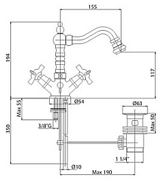 Cezares Смеситель LORD-BS2-03/24 для биде – фотография-2