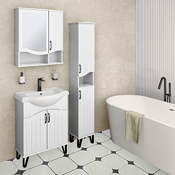 Runo Мебель для ванной Марсель 65 белая – фотография-7