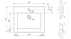 Corozo Тумба с раковиной Гольф 65, антик – фотография-6