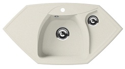 Florentina Мойка гранитная Сардиния угловая жасмин – фотография-1