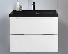 BelBagno Тумба с раковиной Vittoria 80 подвесная Bianco Lucido с раковиной BB800/450-LV-ART-AST-NERO