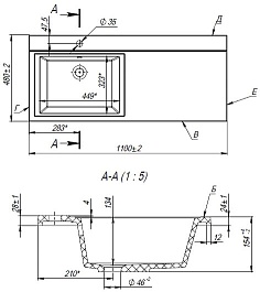 Mixline Мебельная раковина Andrea Cosmos 110 L белая – фотография-2