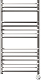 Point Полотенцесушитель электрический П15 500x1000 PN09150SE хром – фотография-2