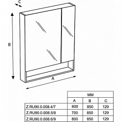 Roca Мебель для ванной Gap 80 белый глянец – фотография-6