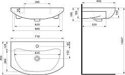 Акватон Мебель для ванной Бекка Pro 70 с зеркалом белая/дуб сомерсет – фотография-10