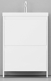 Velvex Мебель для ванной напольная Klaufs 60 белая, 2 ящика – фотография-3