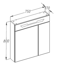 Opadiris Мебель для ванной "Октава 80" – фотография-3