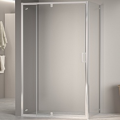 RGW Душевой уголок Passage PA-078 (PA-008 + Z-050-2) 80x100 профиль хром стекло прозрачное – фотография-1