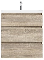 Am.Pm Тумба под раковину Gem S 75 светлый дуб, напольная, с 3 ящиками