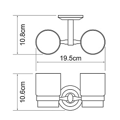 WasserKRAFT Подстаканник двойной "Rhein K-6228D" – фотография-3