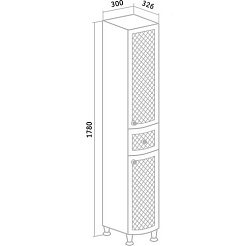 Runo Пенал для ванной Милано 30 R – фотография-5