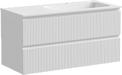 Sancos Тумба с раковиной Snob T 100 R bianco раковина CN7015 – фотография-1