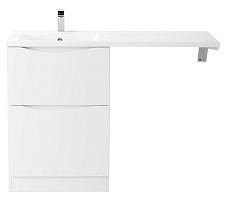 BelBagno Тумба с раковиной Lavanderia 58 напольная Bianco Lucido под стиральную машину левосторонняя