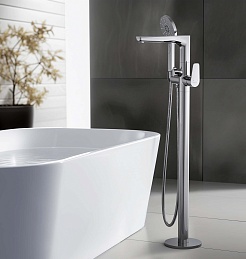 Aquatek Напольный смеситель для ванны с душем Бетта AQ1145CR хром – фотография-4