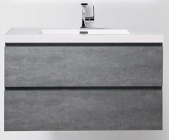 BelBagno Тумба с раковиной LUCE 1000 Stucco Cemento – фотография-1