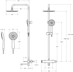 Cezares Душевая система RELAX-CVD-NOP черный матовый – фотография-10