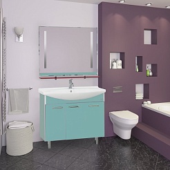 Misty Зеркало для ванной Джулия 105 голубое – фотография-3