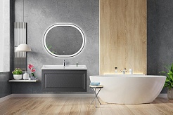 Cezares Тумба с раковиной Giubileo 100 подвесная титан – фотография-11