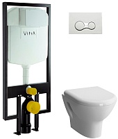 Vitra Унитаз подвесной с инсталляцией Zentrum 9012B003-7206 с микролифтом