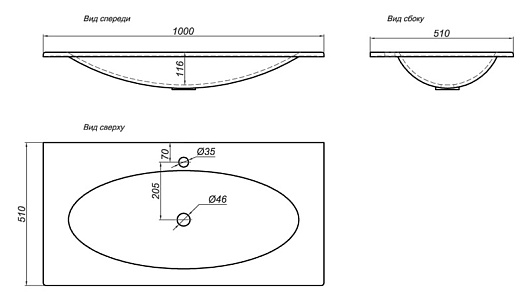 Clarberg Тумба с раковиной "Due Amanti 100", ручки золото – фотография-6
