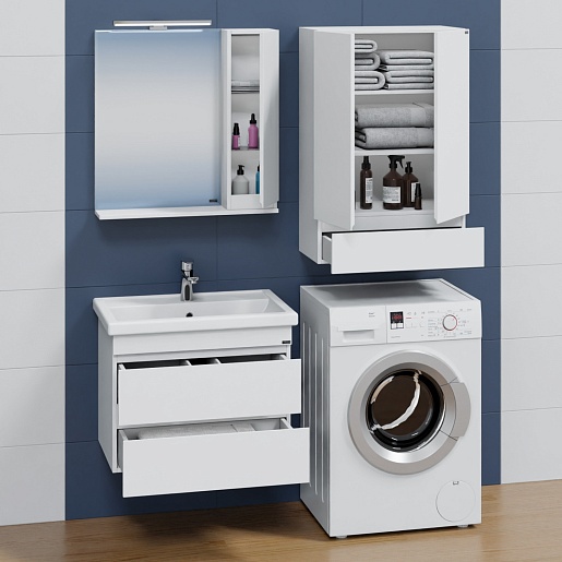 СанТа Тумба с раковиной Марс 70 подвесная белая – картинка-7