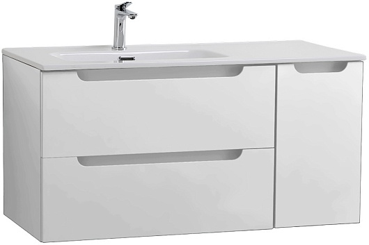 BelBagno Тумба под раковину Etna 100 L подвесная белая матовая – картинка-3
