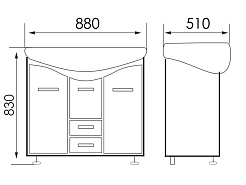 Атолл Мебель для ванной "Барселона 85" rame – фотография-4