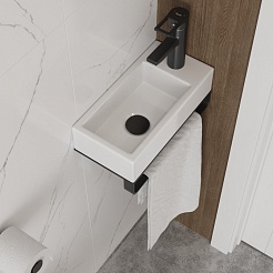 Teymi Раковина накладная/подвесная Hanna 37 правая белая T50905 – фотография-4