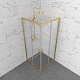Triton Душевой уголок Фикс-Голд 90x90 стекло прозрачное профиль золото – картинка-16