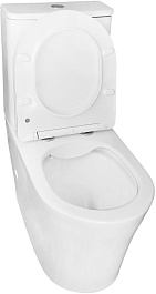 Azario Унитаз-компакт Anteo Round AZ-1219A безободковый с бачком с сиденьем микролифт белый – фотография-8