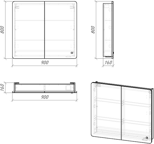 Grossman Мебель для ванной Адель 90 белая – фотография-16