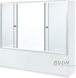 Byon Шторка для ванны WT 180 прозрачное стекло – фотография-2