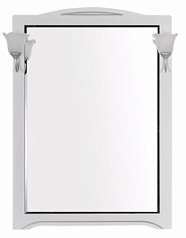 Aquanet Зеркало для ванной "Луис 80" белое/серебро (186177) – фотография-3