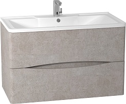 Водолей Мебель для ванной Adel 80 подвесная белый камень – фотография-7