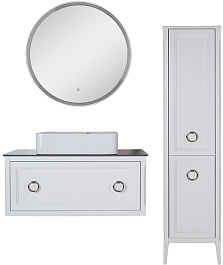 ASB-Woodline Мебель для ванной Рома 100С белая – фотография-11