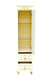 Misty Шкаф - пенал Bianco 40 R белый/сусальное золото – фотография-3